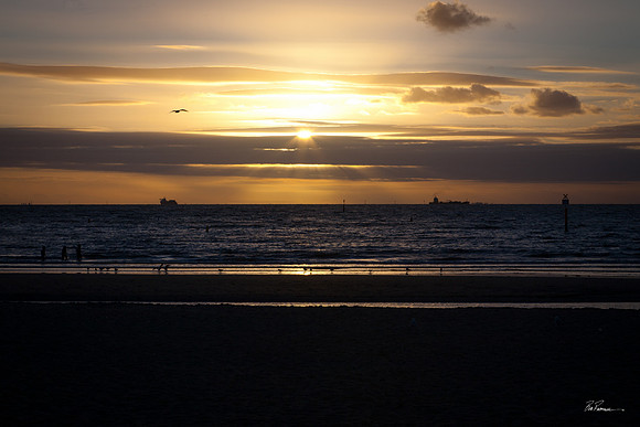 Sunset at St. Kilda Beach